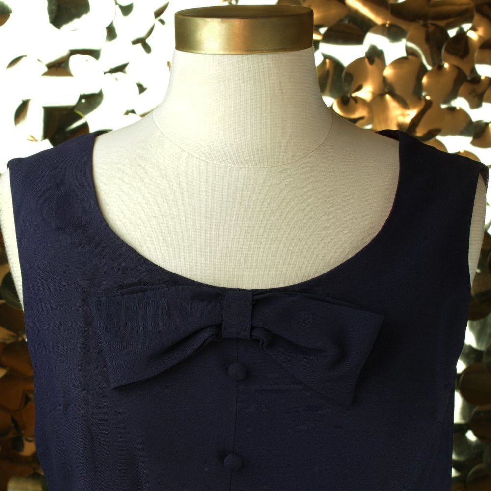 Navy Bobbie Brooks Mini Bow Dress